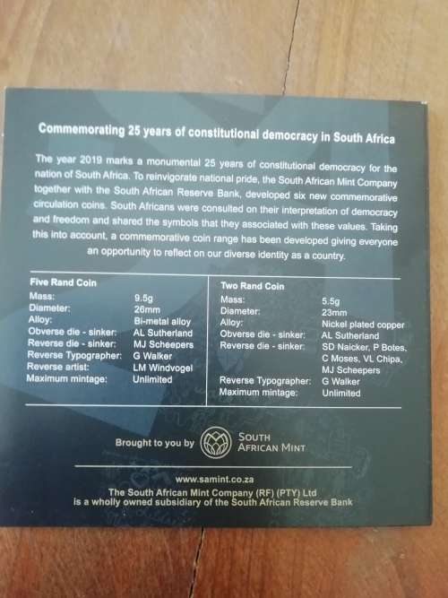 2019 Commemorative circulation coin set folder